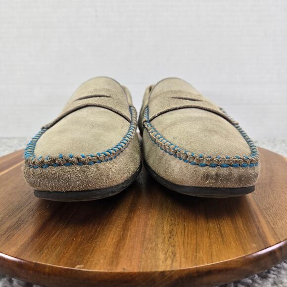 Alan Payne Gray Suede Casual Business Office Daily Driving Penny Loafer Mens 9 - Picture 4 of 16